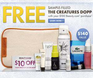 Beauty.com Free Sample-Filled Gift Bag with Purchase